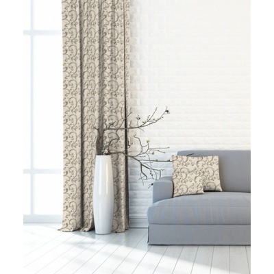 Záves dekoračný alebo látka, Fine Ornament, béžový, 150 cm 150 cm