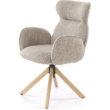 ЕВРОМАР Трапезен стол k 585 тъмнобежов / дъб натурален