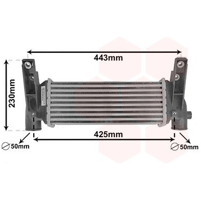 CHLADIČ TURBA, INTERCOOLER VAN WEZEL 18014724