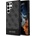 GUESS PU 4G Stripe Leather Hard Case - дизайнерски кожен кейс за Samsung Galaxy S24 Ultra (сив)