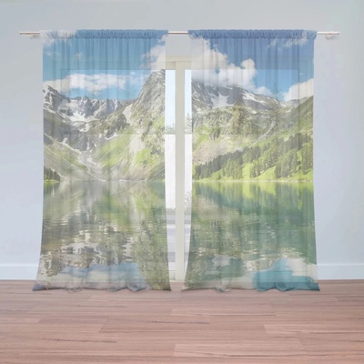 Záclony Odraz hor na jezeře: 2 ks - 150x250 cm - Sablio