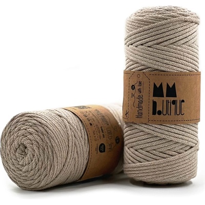 MMboutique bavlněná šňůra Premium 3mm Beige