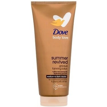 Dove DermaSpa Summer Revived samoopalovací tělové mléko odstín Medium to Dark 200 ml
