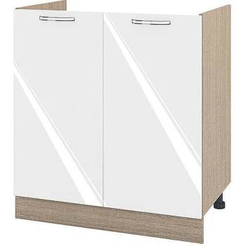 Image 1 of ИРИМ Долен кухненски шкаф за бордова мивка Сити МФ-Бяло гланц-05-30 80 см