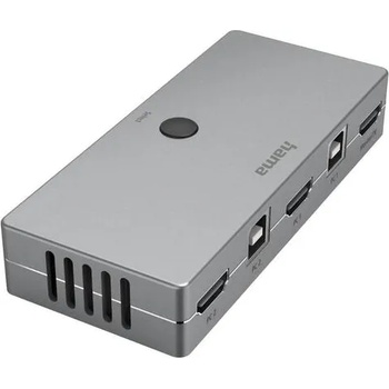 Image 1 of Hama KVM превключвател Hama Connect2Switch, 4-портов, USB, HDMI, Вкл. кабели (200135)