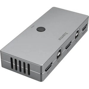 Hama KVM превключвател Hama Connect2Switch, 4-портов, USB, HDMI, Вкл. кабели (200135) - zettabytex