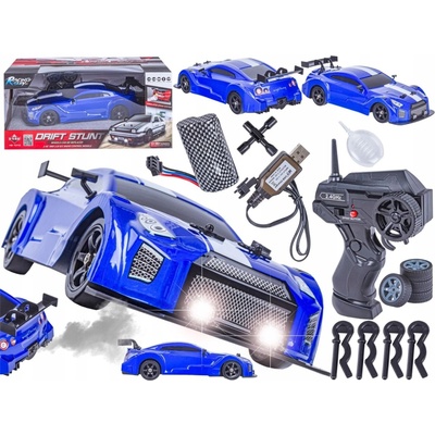 HB Toys Dálkově ovládané auto modré s kouřovým efektem 1:16