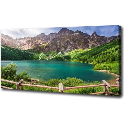 Moderný fotoobraz canvas na ráme Morské oko Tatry 100x50 cm