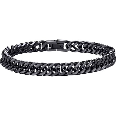 Daniel Dawson Pánský ocelový náramek Miami Cuban Black 8 mm NR2308-BR-1319/21 Černá 21,5 cm