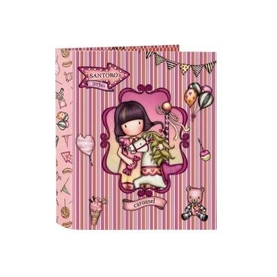 Gorjuss Папка с пръстени Gorjuss Carousel Сьомга A4 (27 x 33 x 6 cm)