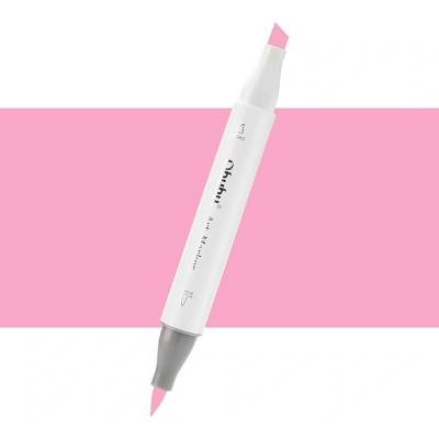 Lihová fixa OHUHU oboustranná Brush & Chisel, Rose Pink (R23)