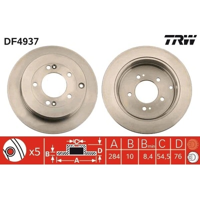 Brzdový kotúč TRW DF4937