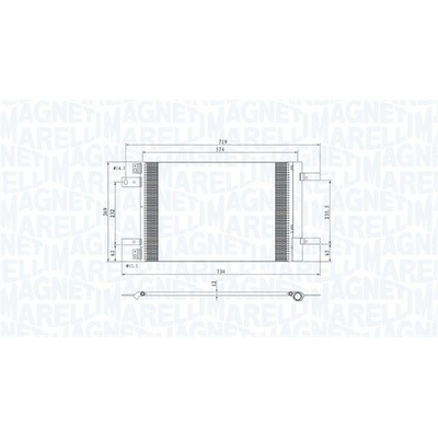 Kondenzátor, klimatizace MAGNETI MARELLI 350203766000