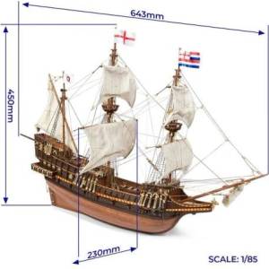 Occre HMS Golden Hind 1: 85 комплект