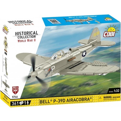 COBI 5746 World War II Americký stíhací letoun Bell P-39D Airacobra 1:32 – Zboží Dáma