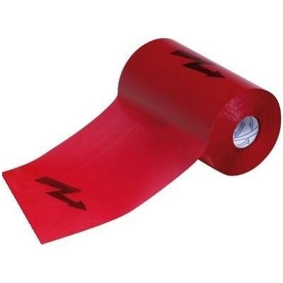 SEZ Folie Elektro 22/100 Krycí výstražná fólie - červená, elektro (blesk), 22cmx100m – Zboží Dáma