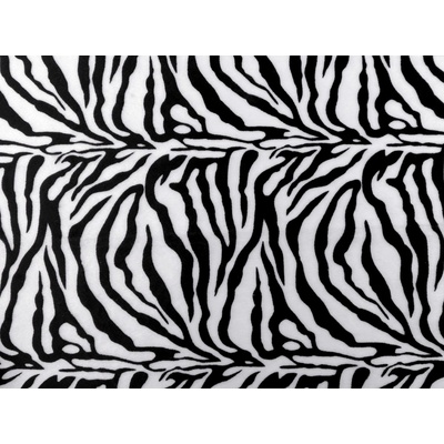 Imitace zvířecí kůže / kožešina zebra, střední, bílá černá