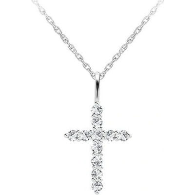 Preciosa Dizajnový strieborný náhrdelník tender cross s kubickou zirkóniou Preciosa 5332 00