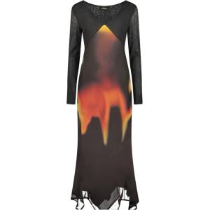 Desigual Дълга дамска рокля desigual, Размер m, Цвят Черен (26wwvw09napoles_ne2000)