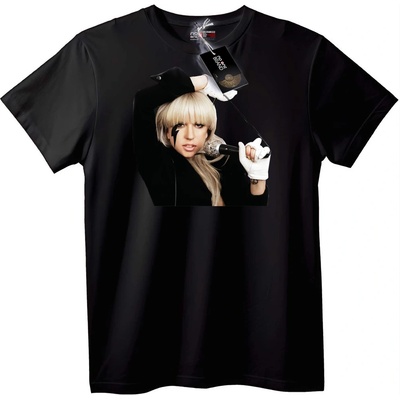 NOONEBRAND LADY GAGA Музикален Икон Т-Шърт - 2XL, White