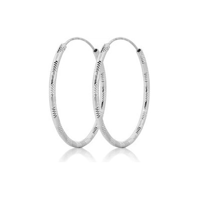 Nubis Stříbrné náušnice kruhy 30 mm - NB-3069-30
