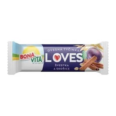 BonaVita Ovesná tyčinka Loves švestka a skořice 12 x 40 g