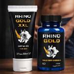  Гел за увеличаване на пениса Rhino Gold XXL + Rhino Капсули за уголемяване на пениса - sexshop - 97,77 лв