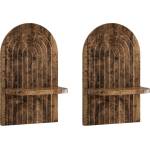 vidaXL Стенен рафт 2 бр. Старо дърво 23 x 13, 5 x 37, 5 см (8014930)