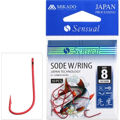 MIKADO HOOK SENSUAL SODE W/RING RED vel.12 10 ks