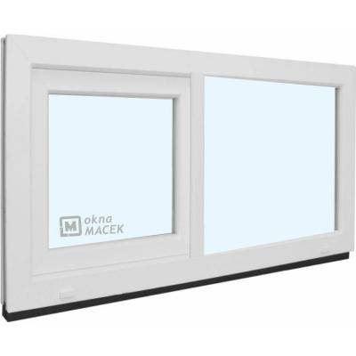 KNIPPING Plastové okno - 70 AD, 1500x900 mm, FIX/OS, bílá Sklo: čiré