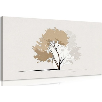 Obraz minimalistický strom s listy - 120x80