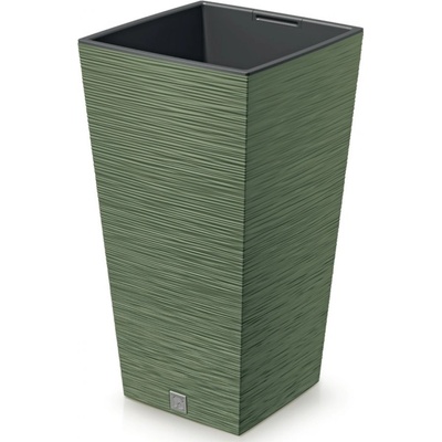Prosperplast Květináč FURU SQUARE 29,5 cm zemitě zelený