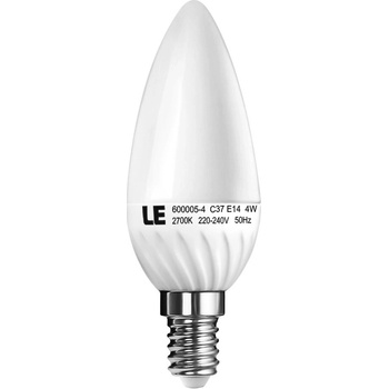 Lighting Ever LED žárovka E14 C37 Teplá bílá 4W