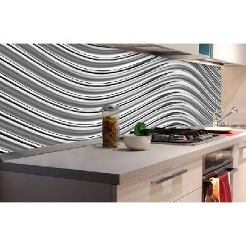 DIMEX ART Фототапет за кухня - сребърни вълни 180 x 60 см