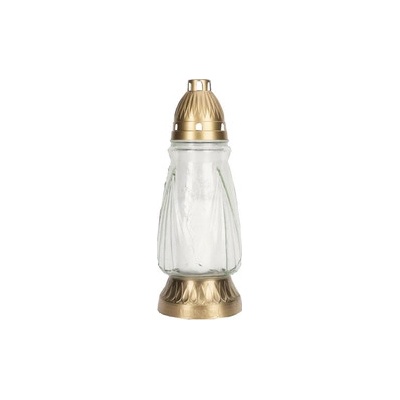 Lampa hřbitovní OPONA skleněná 170g d11x29cm bílá