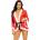Leg Avenue Santa Robe Tie & String 3 pcs Set S/M
