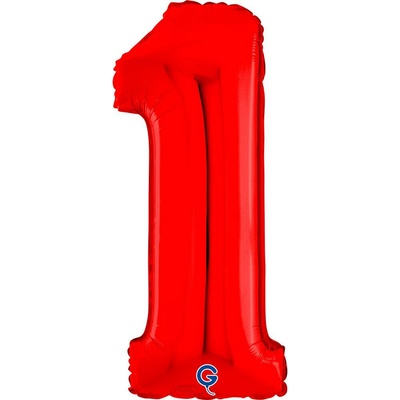 Grabo Fóliový balónik Nafukovacia číslica Červená 66 cm