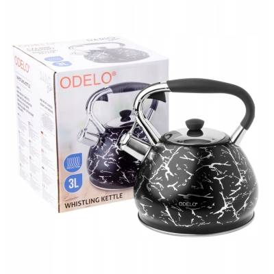 Createspace Independent Publishing Platform CZAJNIK black 3-litre marble-patterned kettle (ODEL-CZ-060-40)