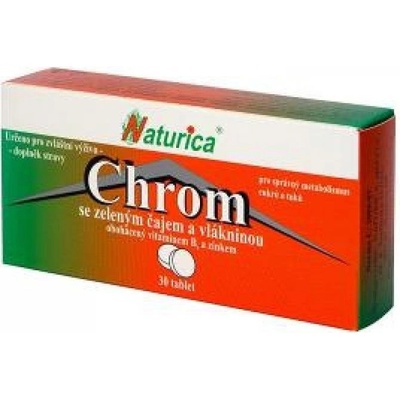 Naturica Chróm so zeleným čajom a vlákninou 30 kapsúl