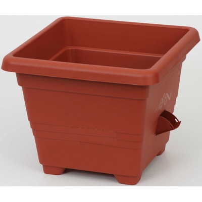 Plastia samozavlažovací květináč Bergamot 35x35 terakota