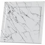 Inter Ceramic Квадратно композитно душ корито Inter Ceramic 80x80 см, матово бяло мраморно покритие (8080MB-1)