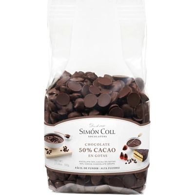 Simón Coll čokoládové pecky tmavá 50% 500 g