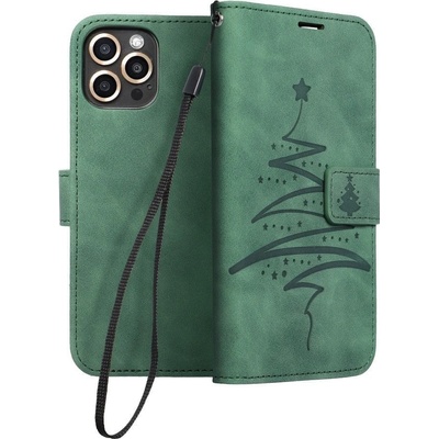 Pouzdro Forcell MEZZO Book Xiaomi Redmi Note 10 5G / Poco M3 Pro / Poco M3 Pro 5G vánoční zelené strom