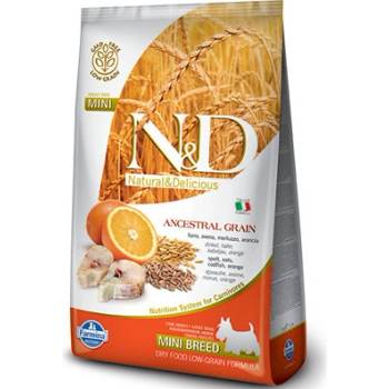 N&D Ancestral Grain Low Grain Dog Adult Mini Codfish & Orange 0,8 kg