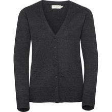 Russell Cardigan 715F s výstřihem do V pletený dámský COT-11715Ft3400 Melír charcoal