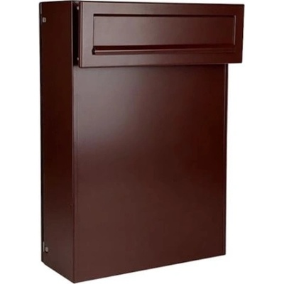 DOLS C-050 ČD-50C RAL8017 - poštová schránka pre sendvičovú montáž na výplň plotu, bránky a dverí, hnedá