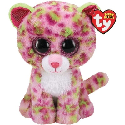 TY Toys Плюшена играчка TY Toys - Леопард Lainey, розов, 24 cm (TY36476)