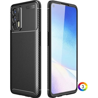OPPO Realme GT Удароустойчив Carbon Fiber Калъф и Протектор