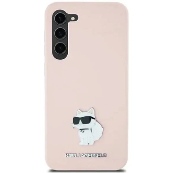 KARL LAGERFELD Кейс Karl Lagerfeld Silicone Choupette Metal Pin за Samsung Galaxy S23 Ultra, розов ((397128)-0)
