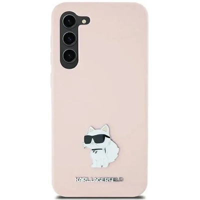 KARL LAGERFELD Кейс Karl Lagerfeld Silicone Choupette Metal Pin за Samsung Galaxy S23 Ultra, розов ((397128)-0)